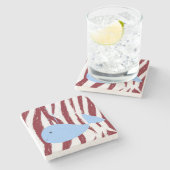 Marble Stone Untersetzer Whale (Seitenansicht)