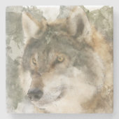 Marble Stone Untersetzer - Wolf (Vorderseite)