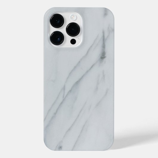 Marble Stone White iPhone 14 Pro Max Hülle (Rückseite)
