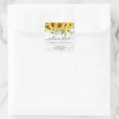 Marble Sunflower Small Business Thank You Quadratischer Aufkleber (Tasche)