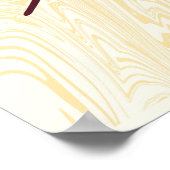 Marble Sunset Leaf Poster (Ecke)