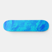 Marble Swirl Aqua Blue Skateboard (Horizontal)