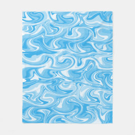 Marble Swirl Texture - Blue Tones  Fleecedecke