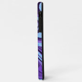 Marble Swirls Purple Black with Blue Faux Glitter Case-Mate iPhone Hülle (Hinten/Links)