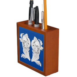 Marble Tendrils auf einem Schreibtisch-Organisator Stifthalter