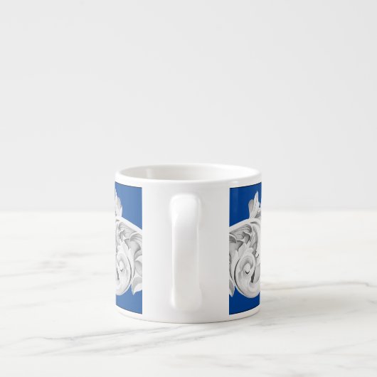 Marble Tendrils auf einer Espresso-Tasse Espressotasse (Rückseite)