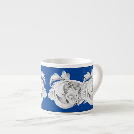 Marble Tendrils auf einer Espresso-Tasse Espressotasse (Vorderseite Rechts)