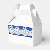 Marble Tendrils auf einer Gable Favor Box Geschenkschachtel (Rückseite)