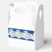 Marble Tendrils auf einer Gable Favor Box Geschenkschachtel (Geöffnet)