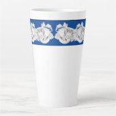 Marble Tendrils auf einer großen Latte-Tasse Milchtasse (Vorderseite)