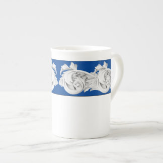 Marble Tendrils auf einer Knochen-China-Tasse Porzellantasse