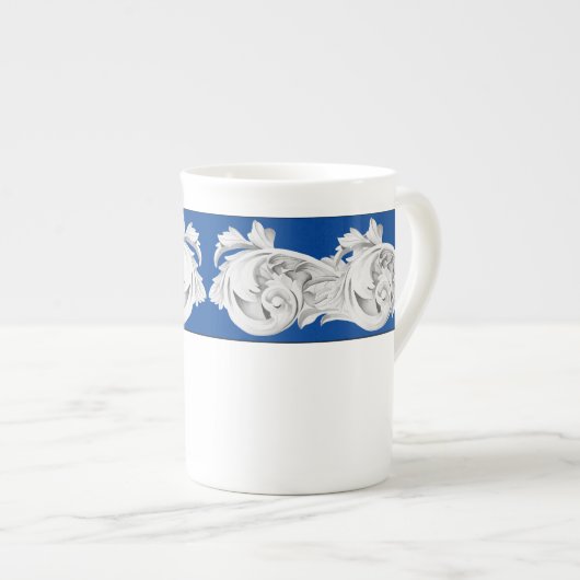 Marble Tendrils auf einer Knochen-China-Tasse Porzellantasse (Vorderseite Rechts)