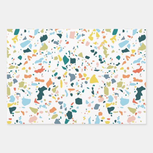 Marble Terazzo Pattern Geschenkpapier Set (Vorderseite 2)