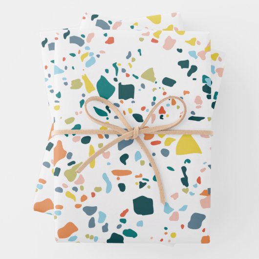 Marble Terazzo Pattern Geschenkpapier Set (Beispiel)