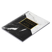 Marble Texture Notebook modern Gold personalized Notizblock (Linke Seite)