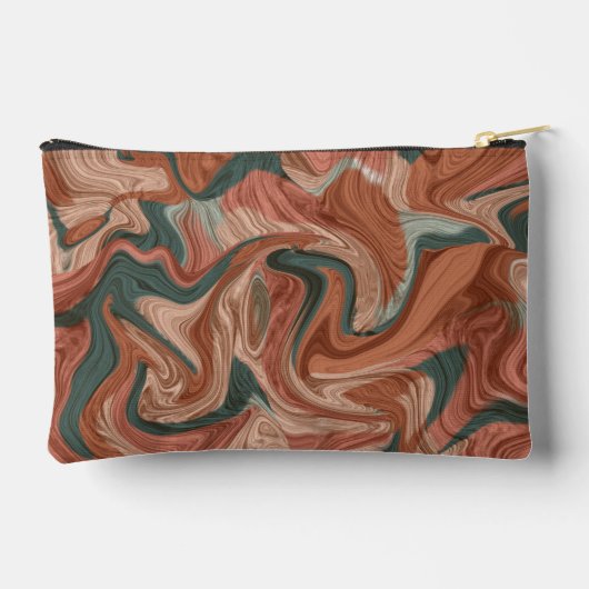 Marble Texture Pattern Zubehörtasche (Rückseite)