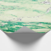 Marble Tiffany Silver Grey Green Mint Stone Pastel Geschenkpapier (Ecke)