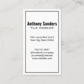 Marble Tiling Brick | Monogramm Visitenkarte (Rückseite)