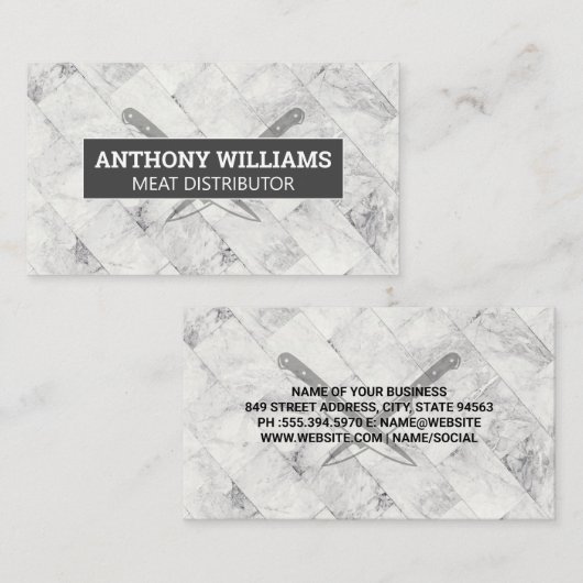 Marble Tiling | Koch Knicks Visitenkarte (Vorne/Hinten)