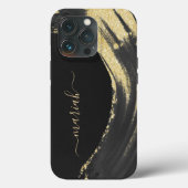 Marble Trendy Elegant Gold Glitzer Geode Case-Mate iPhone Hülle (Rückseite)