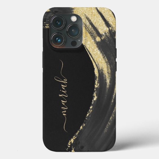 Marble Trendy Elegant Gold Glitzer Geode Case-Mate iPhone Hülle (Rückseite)