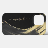 Marble Trendy Elegant Gold Glitzer Geode Case-Mate iPhone Hülle (Rückseite (Horizontal))