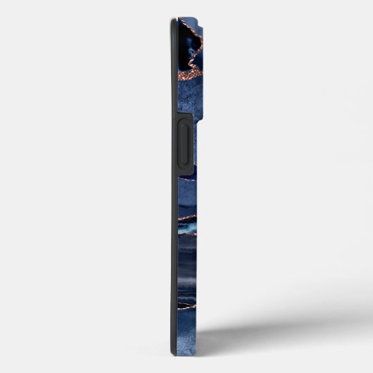 Marble Trendy Navy Blue Agate Geode Case-Mate iPhone Hülle (Rückseite / Rechts)