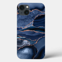 Marble Trendy Navy Blue Agate Geode