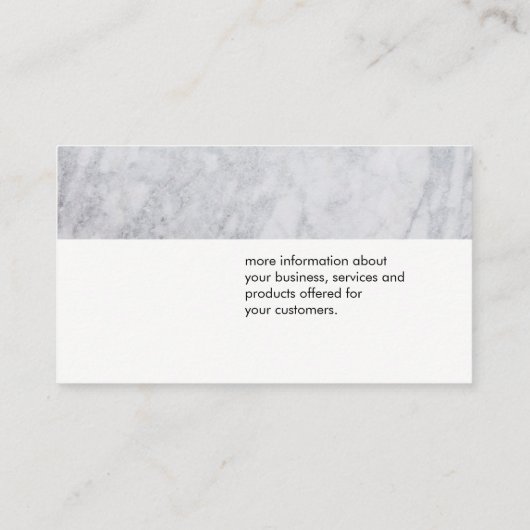 Marble Trim Blue Visitenkarte (Rückseite)