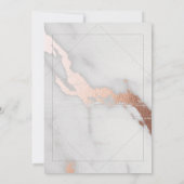 MARBLE UND ROSE GOLD BRAUTPARTY EINLADUNG (Rückseite)