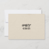 Marble Veil QR Code Wedding RSVP Card Karte (Rückseite)