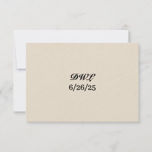Marble Veil Wedding RSVP Card (Rückseite)