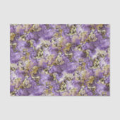 Marble Violet Lila Imitate Gold Agate Art Muster Seidenpapier (Vorderseite)