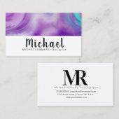 Marble Wave Interieur Hair Salon Designer Visitenkarte (Vorne/Hinten)
