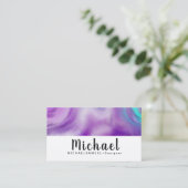 Marble Wave Interieur Hair Salon Designer Visitenkarte (Stehend Vorderseite)