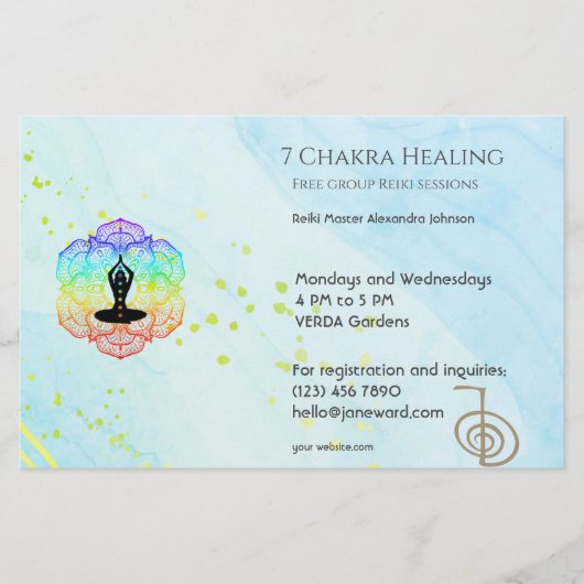 Marble Waves Chakra Energie Heiler Reiki Horizonta Flyer (Vorne)