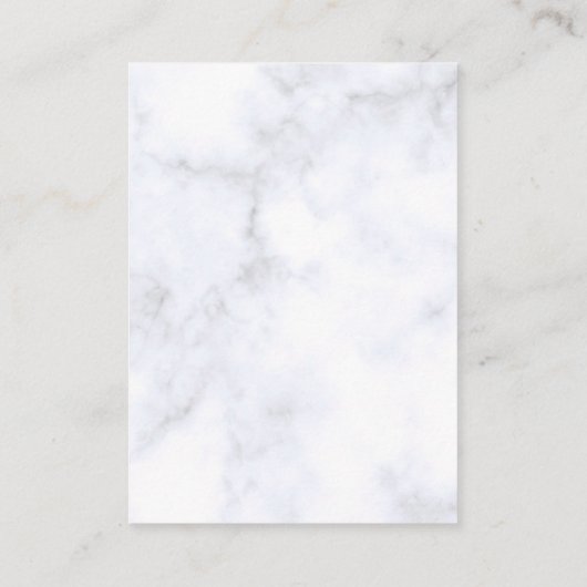 Marble Wedding Details Karte (Rückseite)