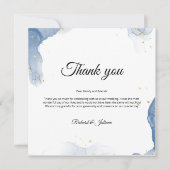 Marble Wedding Einladung Danke Karte (Vorderseite)
