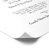 Marble Wedding Family Gedenktisch Rotes Herz Poster (Ecke)