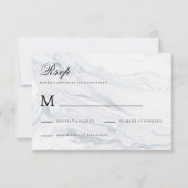 Marble Wedding RSVP Response Karte (Vorderseite)