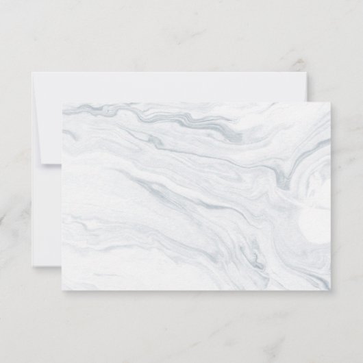 Marble Wedding RSVP Response Karte (Rückseite)