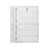 Marble Weekly Planner Notepad Notizblock (Rotiert)