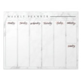 Marble Weekly Planner Notepad Notizblock (Vorderseite)