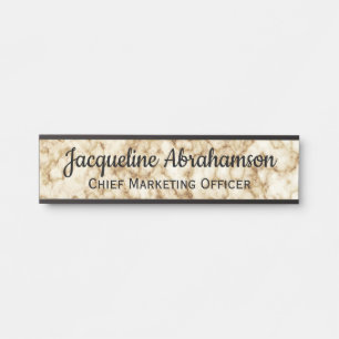 Marble White and Gold Office Türzeichen Türschild