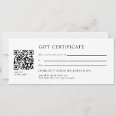 MARBLE WHITE-SILVER SALON QR CODE-GESCHENKZEUG (Rückseite)