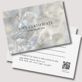 MARBLE WHITE-SILVER SALON QR CODE-GESCHENKZEUG