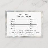 MARBLE WHITE-SILVER SALON TERMINKARTE (Rückseite)