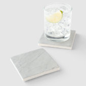 Marble White Stone Untersetzer (Seitenansicht)