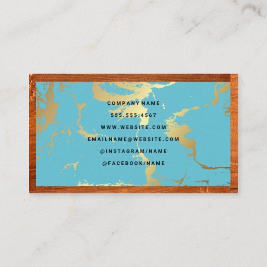 Marble Wood Visitenkarte (Rückseite)