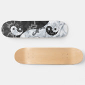 Marble Yin Yang Symbol Skateboard (Horizontal)